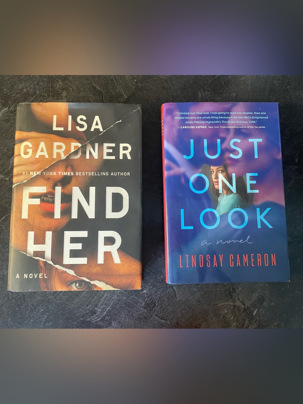 Find Her & Just One Look Hardcover Book Bundle - Good condition!